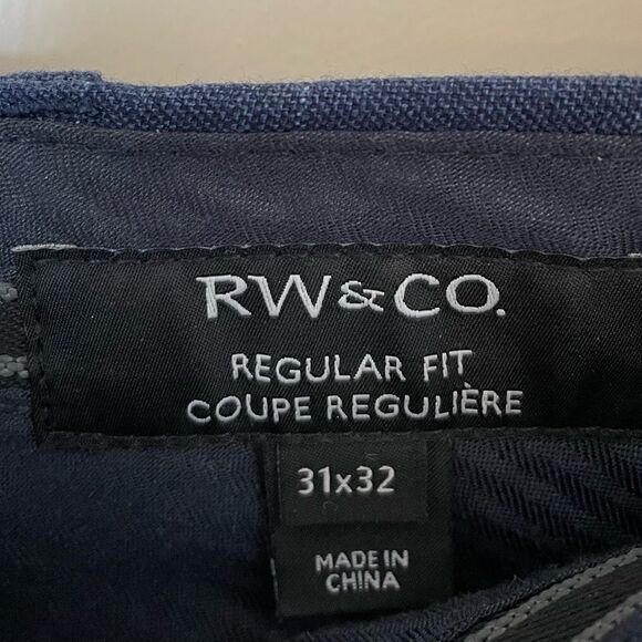 Regular fit stetch blue checkered suit pant 31/32 - Picture 5 of 6